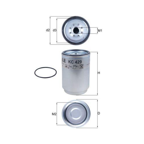MAHLE Kraftstofffilter KC 429D