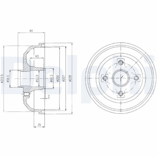 DELPHI Bremstrommel BF471