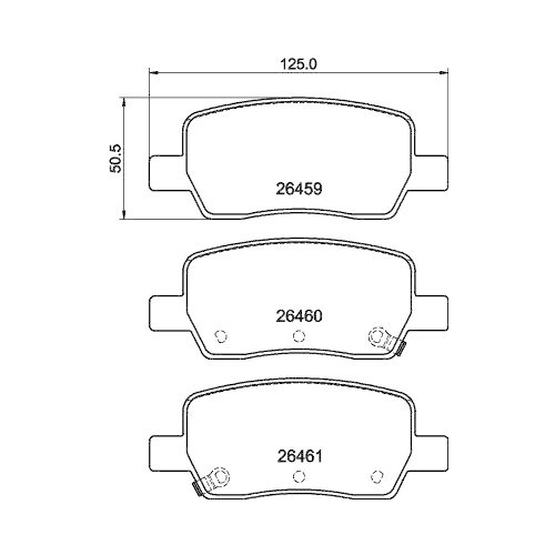 HELLA Bremsbelagsatz, Scheibenbremse 8DB 355 044-301