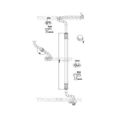 TRISCAN Hochdruck-/Niederdruckleitung, Klimaanlage 9010 29070