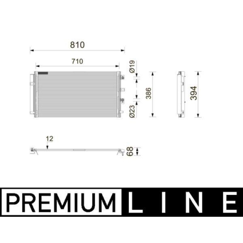 MAHLE Kondensator, Klimaanlage BEHR *** PREMIUM LINE *** AC 1208 000P