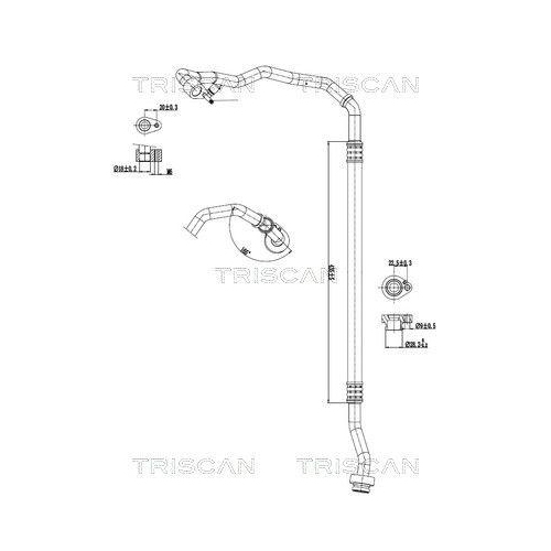 TRISCAN Hochdruck-/Niederdruckleitung, Klimaanlage 9010 29068