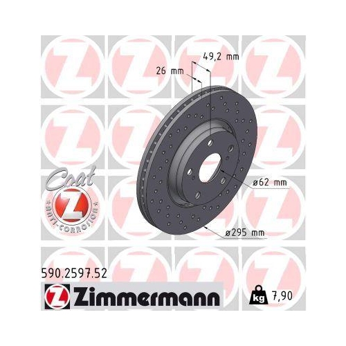 ZIMMERMANN Bremsscheibe SPORT Z 590.2597.52