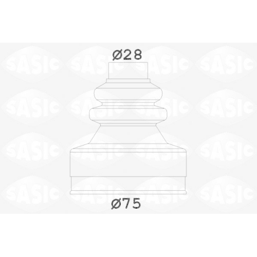 SASIC Faltenbalgsatz, Antriebswelle