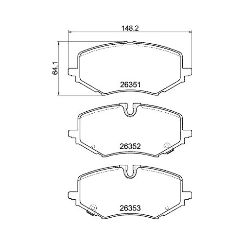 HELLA Bremsbelagsatz, Scheibenbremse 8DB 355 044-941