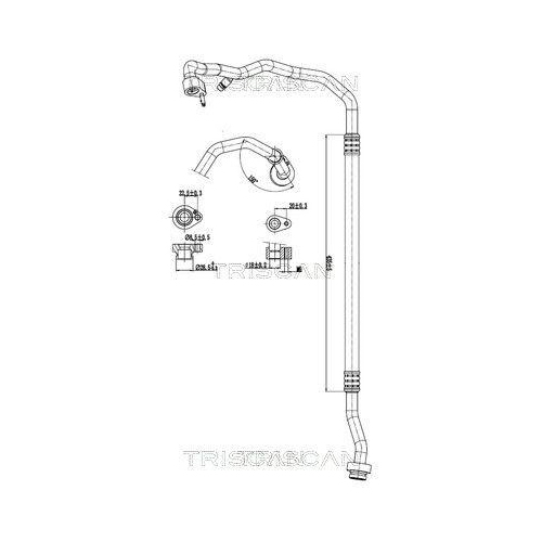 TRISCAN Hochdruck-/Niederdruckleitung, Klimaanlage 9010 29097