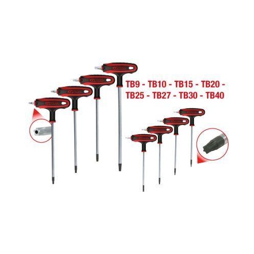 T-Griff-Torx-Winkelstiftschl&uuml;ssel-Satz, 8-tlgBohrung KS TOOLS 151.8165