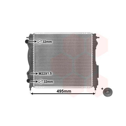 VAN WEZEL K&uuml;hler, Motork&uuml;hlung *** IR PLUS *** 43002129