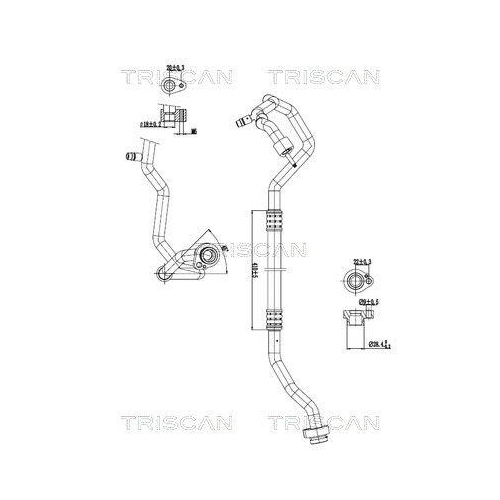 TRISCAN Hochdruck-/Niederdruckleitung, Klimaanlage 9010 29053