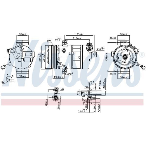 NISSENS Kompressor, Klimaanlage ** FIRST FIT ** 890667