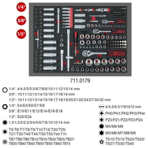 KS TOOLS Steckschl&uuml;sselsatz 711.0179