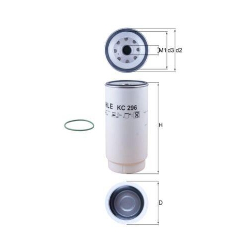 MAHLE Kraftstofffilter KC 296D