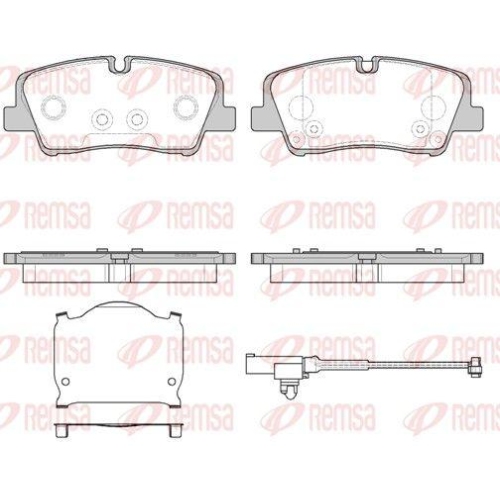 REMSA Bremsbelagsatz, Scheibenbremse 1687.10