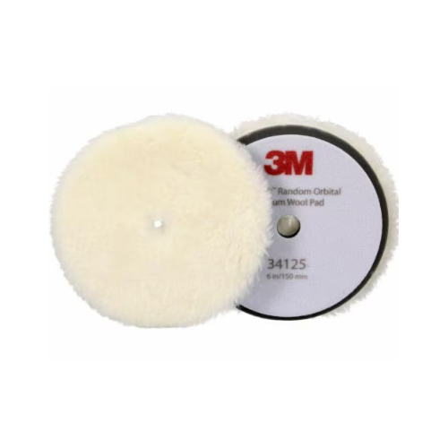 3M Perfect-It Poliertr&auml;ger Polierfell Exzenterpoliermaschine medium Wei&szlig; 150mm