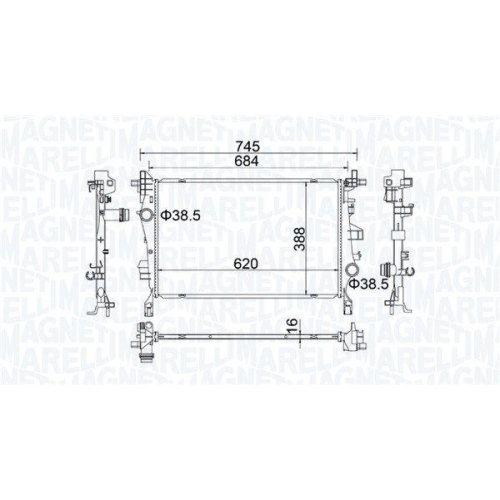 MAGNETI MARELLI K&uuml;hler, Motork&uuml;hlung 350214400000