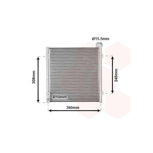 VAN WEZEL Kondensator, Klimaanlage 25005095