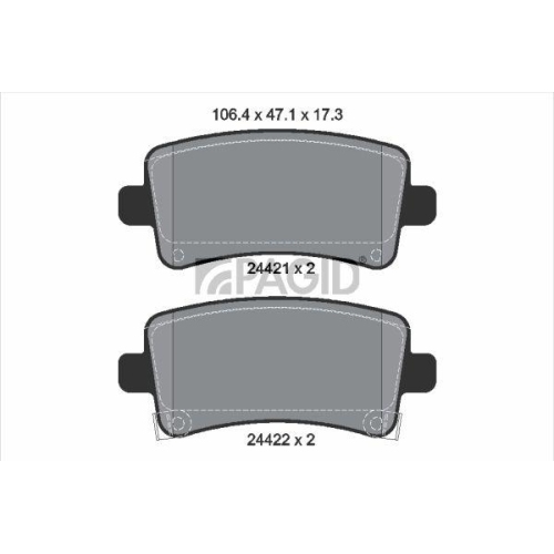 PAGID Bremsbelagsatz, Scheibenbremse T1663N