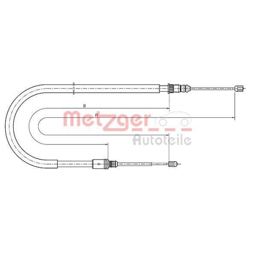 METZGER AUTOTEILE Seilzug, Feststellbremse 10.6791