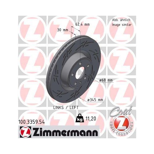 ZIMMERMANN Bremsscheibe BLACK Z 100.3359.54