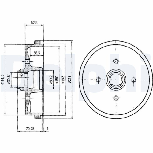 DELPHI Bremstrommel BF96