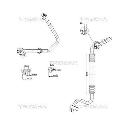 TRISCAN Hochdruck-/Niederdruckleitung, Klimaanlage 9010 29047