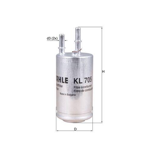MAHLE Kraftstofffilter KL 705