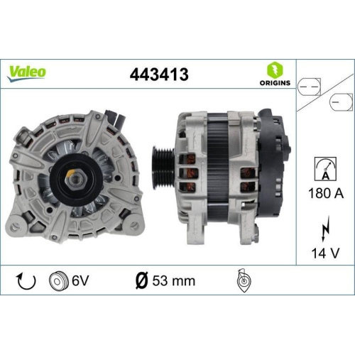 VALEO Generator VALEO ORIGINS - NEW O.E. TECHNOLOGIE 443413