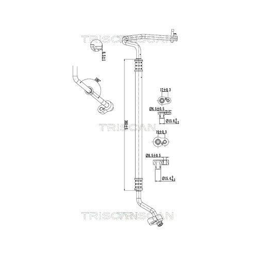TRISCAN Hochdruck-/Niederdruckleitung, Klimaanlage 9010 29042