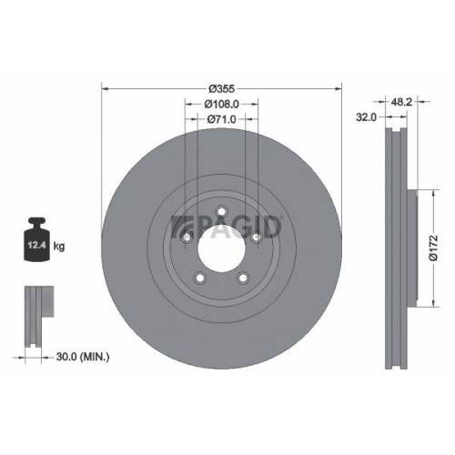 PAGID Bremsscheibe 54863NHC