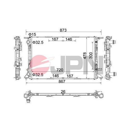 JPN K&uuml;hler, Motork&uuml;hlung 60C9005-JPN