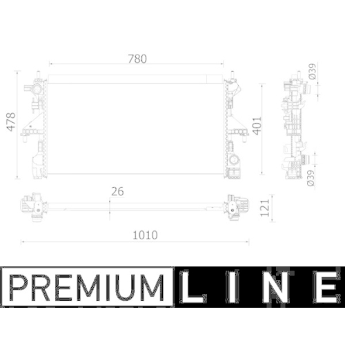 MAHLE K&uuml;hler, Motork&uuml;hlung BEHR *** PREMIUM LINE *** CR 933 000P