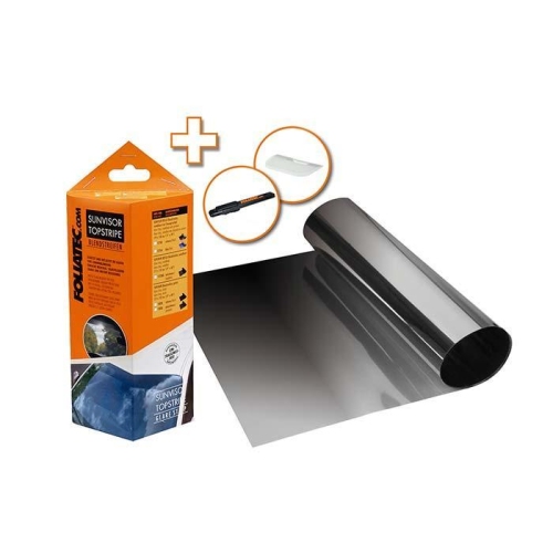 Foliatec SUNVISOR Sonnen-Blendstreifen schwarz mit Farbverlauf 19 x 150 cm