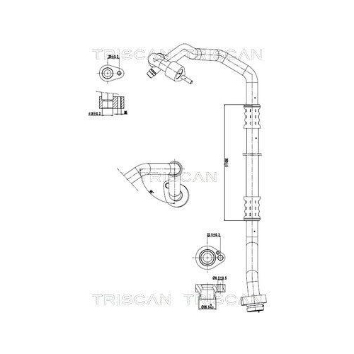 TRISCAN Hochdruck-/Niederdruckleitung, Klimaanlage 9010 29050