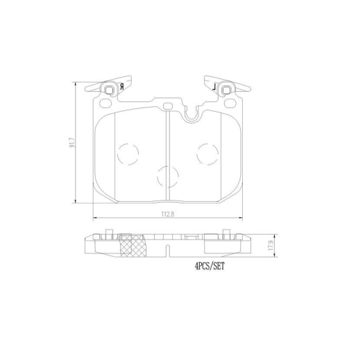 BREMBO Bremsbelagsatz, Scheibenbremse XTRA LINE - Ceramic P06096NX