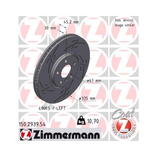 ZIMMERMANN Bremsscheibe BLACK Z 150.2939.54