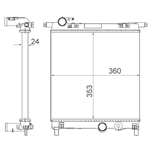 MAHLE Kühler, Motorkühlung BEHR CR 831 001S