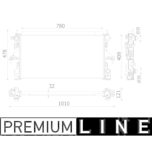 MAHLE K&uuml;hler, Motork&uuml;hlung BEHR *** PREMIUM LINE *** CR 934 000P