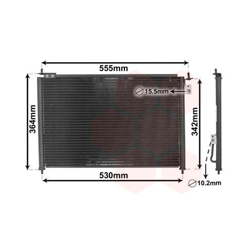 VAN WEZEL Kondensator, Klimaanlage 25005209