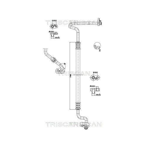 TRISCAN Hochdruck-/Niederdruckleitung, Klimaanlage 9010 29096