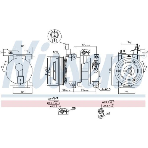NISSENS Kompressor, Klimaanlage ** FIRST FIT ** 890683