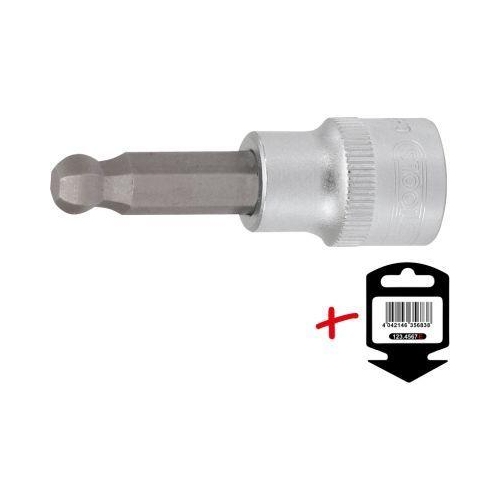 3/8 Zoll Bit-Stecknuss Innensechskant mit Kugelkopf 5mm auf H&auml;nger 917.3862-E