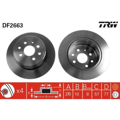 TRW Bremsscheibe DF2663