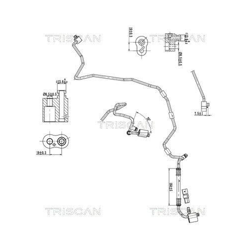 TRISCAN Hochdruck-/Niederdruckleitung, Klimaanlage 9010 29045