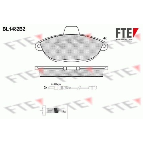 FTE Bremsbelagsatz, Scheibenbremse 9010212