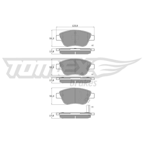 TOMEX Brakes Bremsbelagsatz, Scheibenbremse TX 15-20