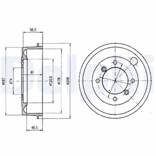 DELPHI Bremstrommel BF1