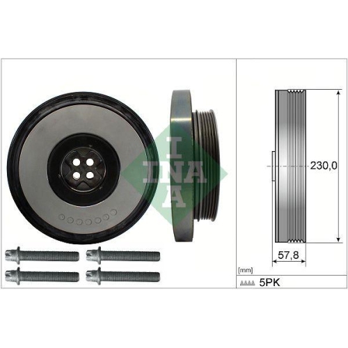 Schaeffler INA Riemenscheibensatz, Kurbelwelle 544 0605 20
