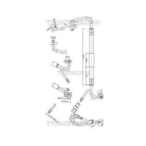 TRISCAN Hochdruck-/Niederdruckleitung, Klimaanlage 9010 29037