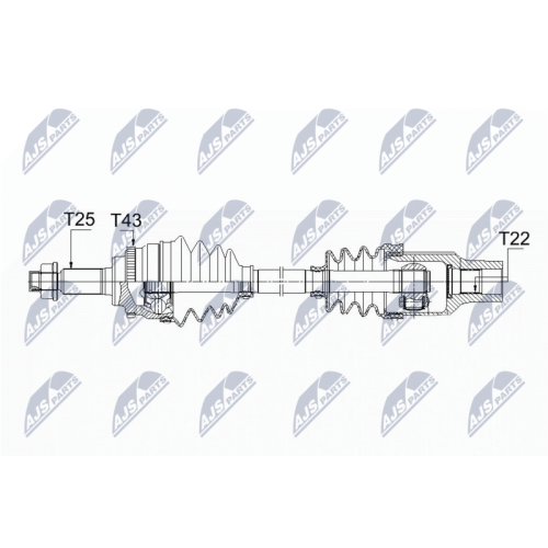 NTY Antriebswelle NPW-SU-025