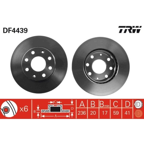 TRW Bremsscheibe DF4439